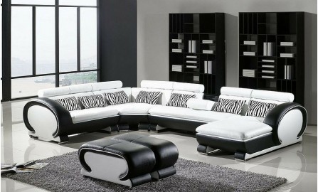 Senza - U - Leather Sofa Lounge Set